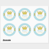 Stickers Prince - Parties scintillant Gold Couronn (Feuille)