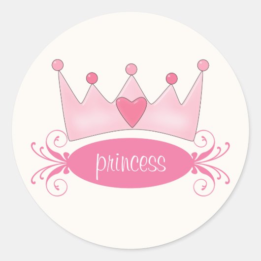 Stickers Princess Tiara personnalisés (Devant)