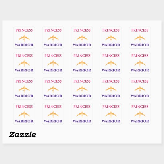 Stickers Princess Warrior (Feuille)