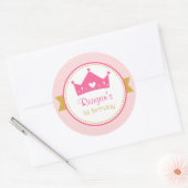 Stickers Princesse - Anniversaire Favor (Or rose) (Enveloppe)