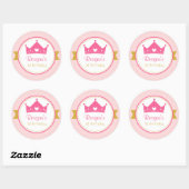 Stickers Princesse - Anniversaire Favor (Or rose) (Feuille)