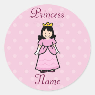Stickers princesse Brunette foncée