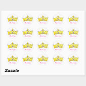 Stickers Princesse Couronne - Merci (Feuille)