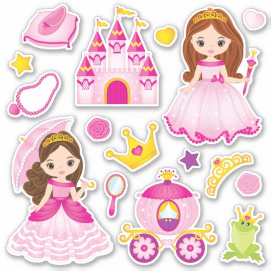 Stickers Princesse et Fairytale - Set de 16 (Devant)