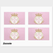 Stickers Princesse Personnalisée, Rose, Tiare Or (Feuille)