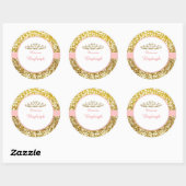 stickers princesse rose et or (Feuille)
