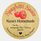 Stickers produit de sauce spaghetti maison (Devant)