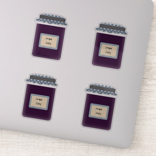 Stickers produit transparent pour gelée de raisin (Détail)