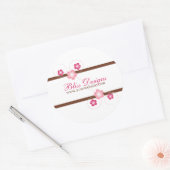 Stickers Promo en fleurs de cerise rose et Brown (Enveloppe)
