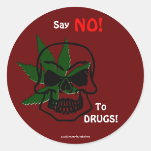 Stickers promotionnels de campagne anti-drogue