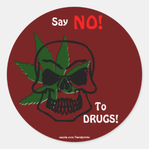 Stickers promotionnels de campagne anti-drogue