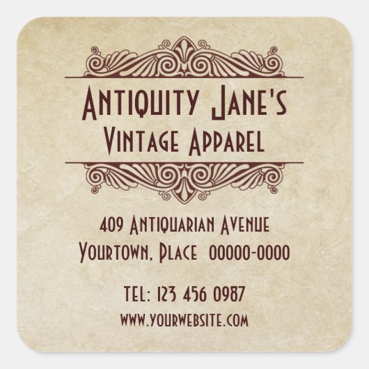 Stickers promotionnels de style Art déco (Devant)