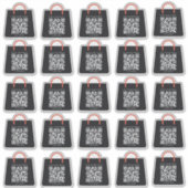 Stickers promotionnels personnalisées en noir QR C (Devant)