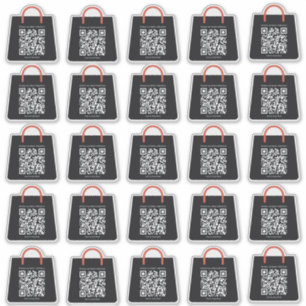 Stickers promotionnels personnalisées en noir QR C