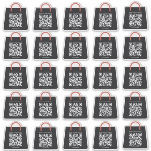 Stickers promotionnels personnalisées en noir QR C (Devant)