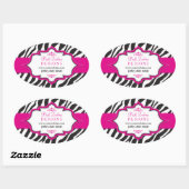 Stickers promotionnels rose Zebra Ribbon (Feuille)