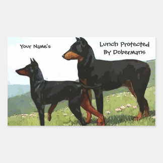 Stickers protecteur de déjeuner Doberman vintage