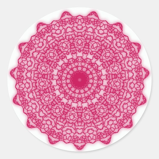 Stickers psychédélique kaléidoscope rose