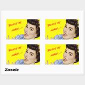 Stickers Publicité Pop-Art rétro "Croyez-moi" (Feuille)