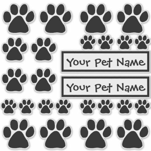 Stickers - Puppy Paw Prints (Voorkant)