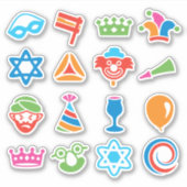 Stickers Purim amusants (Devant)
