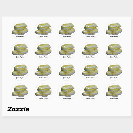 Stickers Python jaune (Feuille)