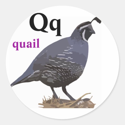 Stickers Quail Lettre Q (Devant)