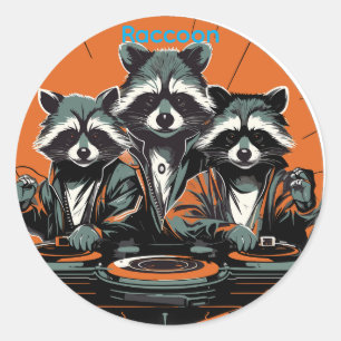 Stickers Raccoon fêté jour d'Halloween