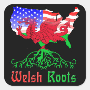 Stickers racines galloises américains