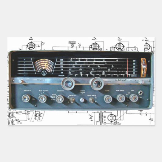 Stickers radio à ondes courtes vintages (Devant)