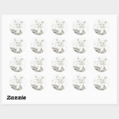 Stickers Ragdoll Portrait Cat - Set de 20 (Feuille)