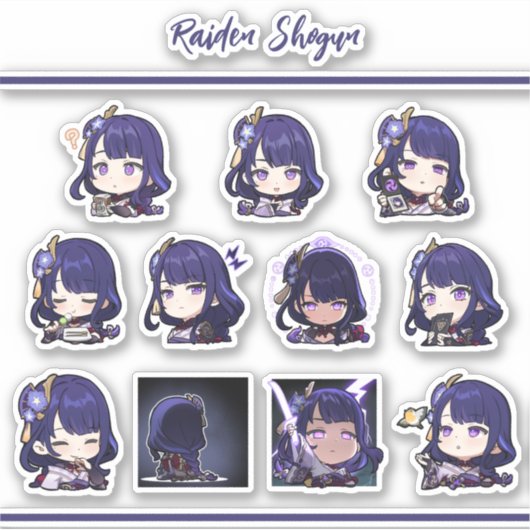 Stickers Raiden Shogun (Devant)