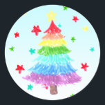 Stickers Rainbow Christmas Tree LGBT Pride<br><div class="desc">Stickers Rainbow Christmas Tree LGBT Pride</div>
