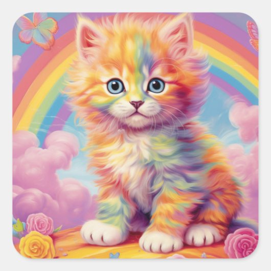 Stickers Rainbow Kitten (Devant)