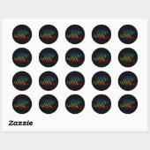 Stickers RAINBOW LOVE II petits ronds (Feuille)