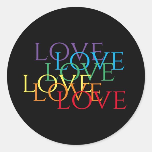Stickers RAINBOW LOVE II petits ronds (Devant)
