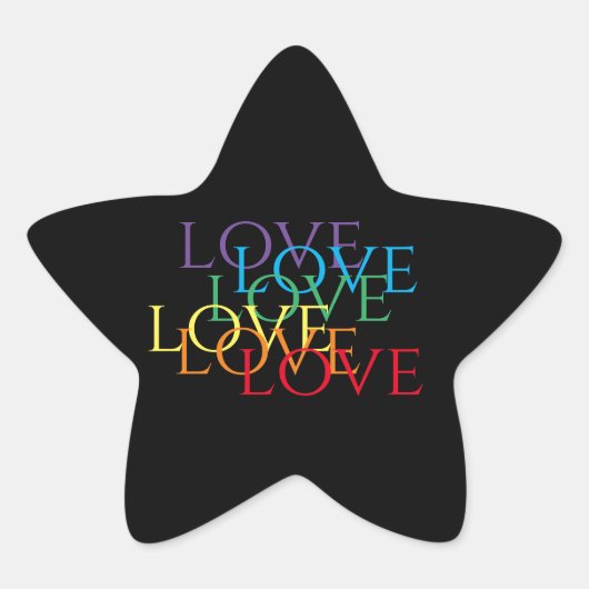 Stickers RAINBOW LOVE II Star (Devant)