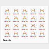 Stickers Rainbow Merci Favor (Feuille)
