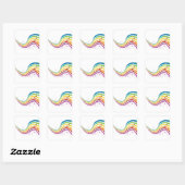 Stickers Rainbow Music Wave (Feuille)
