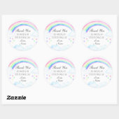 Stickers Rainbow Party, Stickers Rainbow Merci (Feuille)