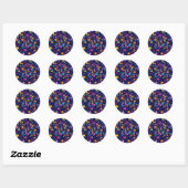 Stickers Rainbow Polka Dot (Feuille)