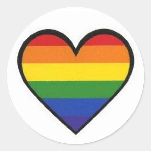 Stickers "Rainbow Pride Heart" (Devant)