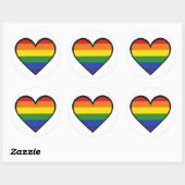 Stickers "Rainbow Pride Heart" (Feuille)