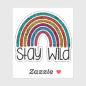 Stickers Rainbow Stay Wild (Feuille)