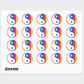 Stickers Rainbow Yin Yang (Feuille)