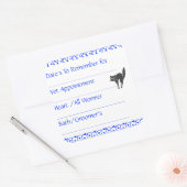 Stickers Rappel Bleu Chat (Enveloppe)
