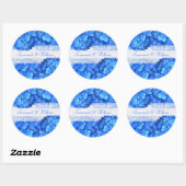 Stickers Réception Merci Blue Hydrangeas (Feuille)