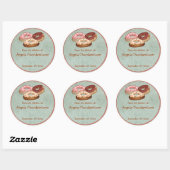 Stickers Recette de Donut personnalisée (Feuille)