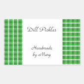 Stickers Recette personnalisée Plaid Blanc Vert (Devant)