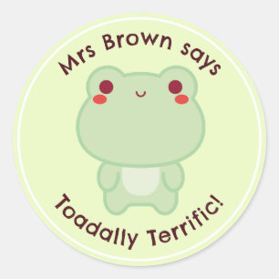 Stickers Récompense Pun Enseignant Frog Personnali
